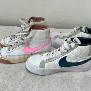 Nike SB Blazer Mid Eric Koston White/Nightshade Size 4 & GS Pink Guava Size 4Y